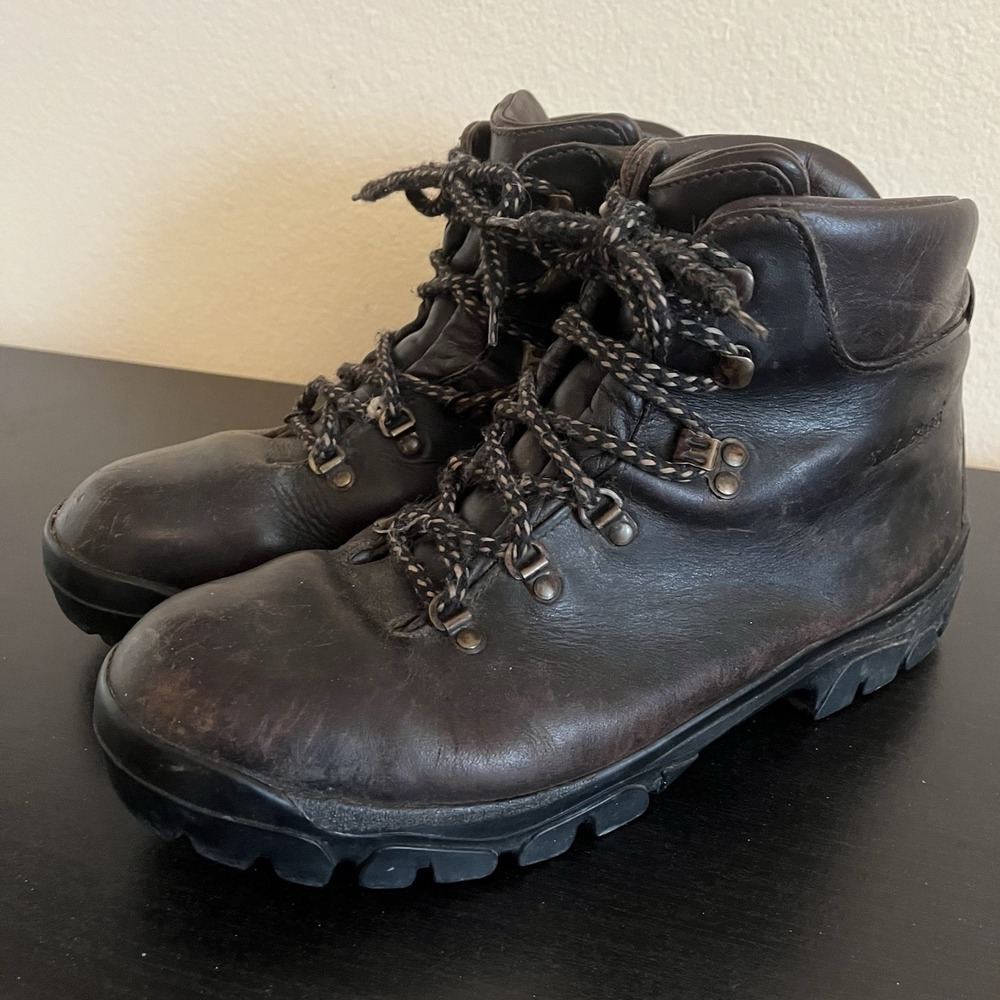 LL Bean Cresta Leather Hiking Boots Men's 12M Gore-tex Vibram Sole Romania Work - Picture 4 of 11